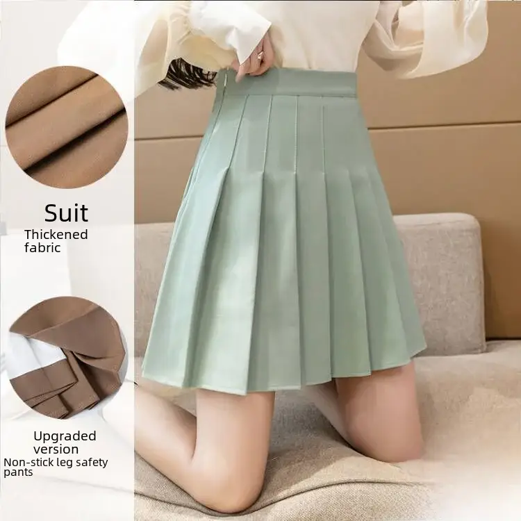 Women Pleated Skirt Summer Jk Slimming High Waist