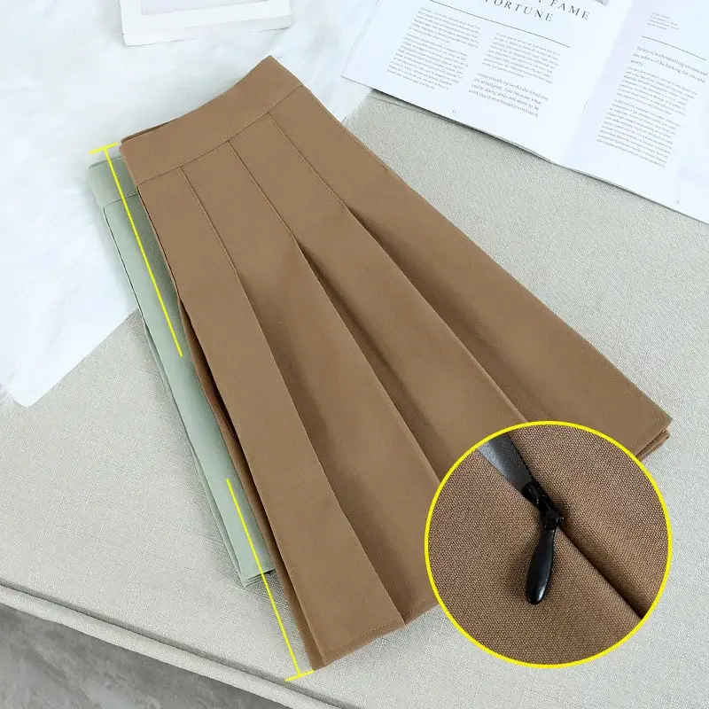 Women Pleated Skirt Summer Jk Slimming High Waist