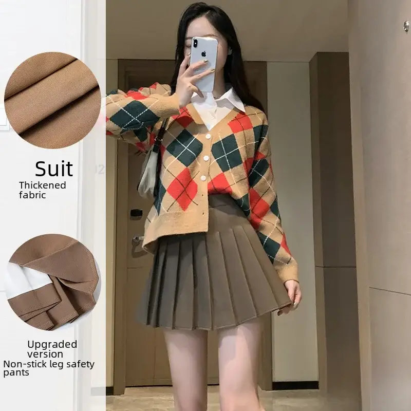 Women Pleated Skirt Summer Jk Slimming High Waist