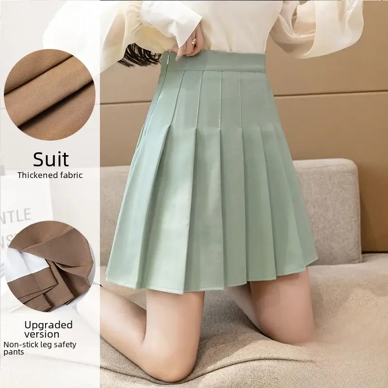 Women Pleated Skirt Summer Jk Slimming High Waist