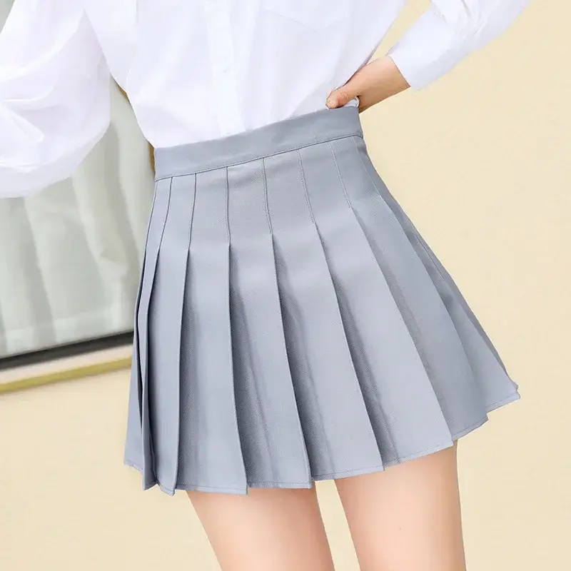 Women Pleated Skirt Summer Jk Slimming High Waist