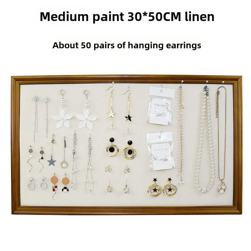 Vintage Wooden Jewelry Display Board Wall-Mounted - Image 10