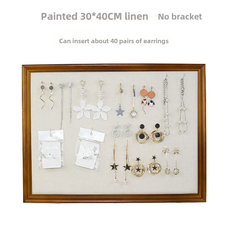 Vintage Wooden Jewelry Display Board Wall-Mounted - Image 7