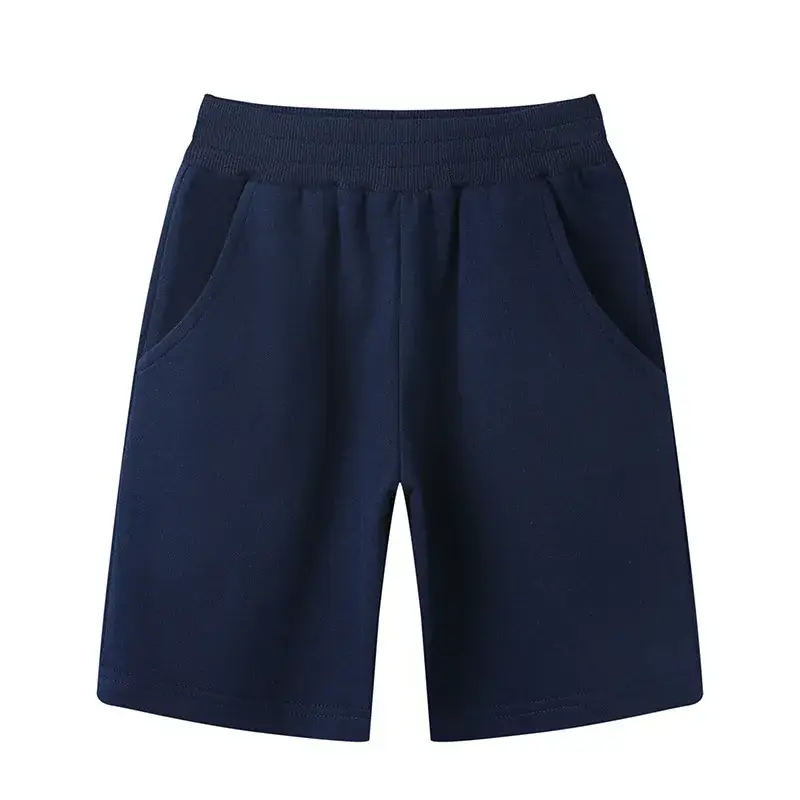 Men Navy Blue Cotton Shorts Summer Casual Pants - Image 3
