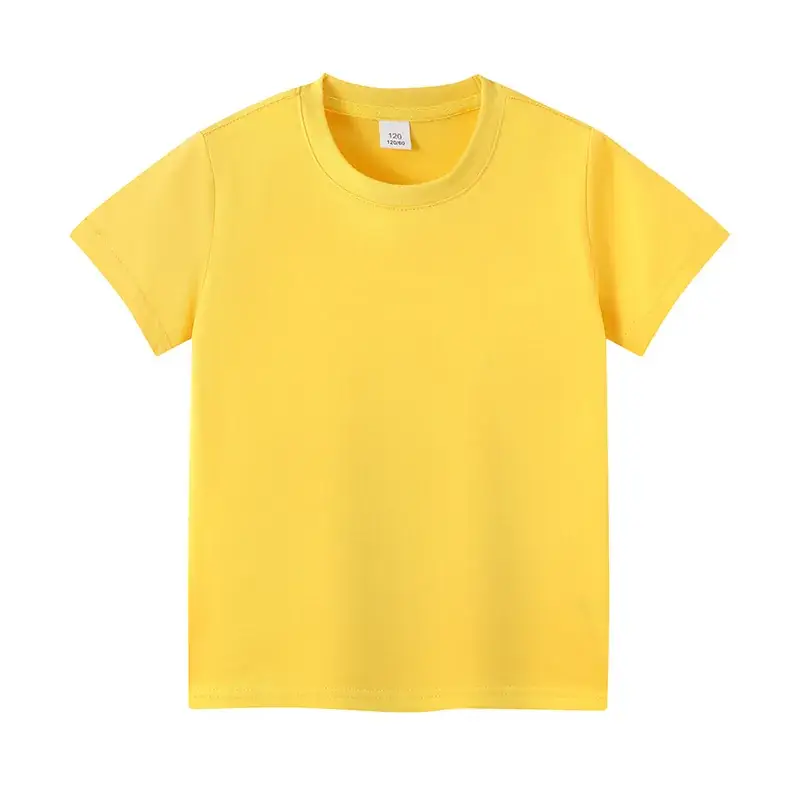 Boys T-Shirt Yellow Cotton Summer 2025