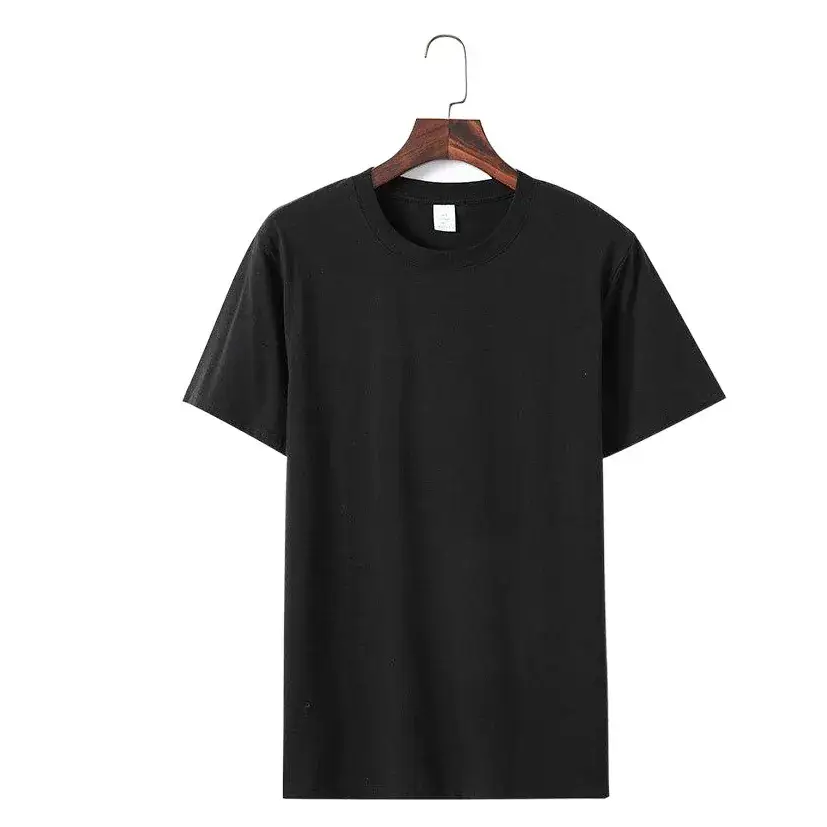 180g Men Women Orange Round Neck T-Shirt