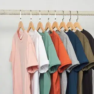 180g Men Women Orange Round Neck T-Shirt — feature 1