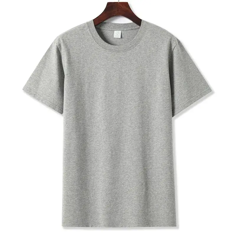 180g Men Women Orange Round Neck T-Shirt - Image 4