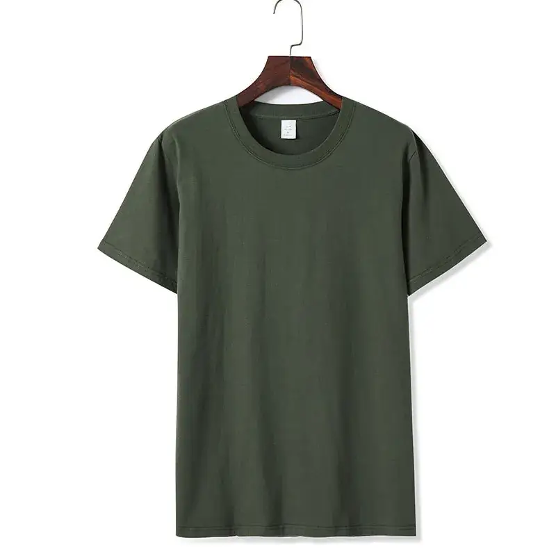 180g Men Women Orange Round Neck T-Shirt - Image 7