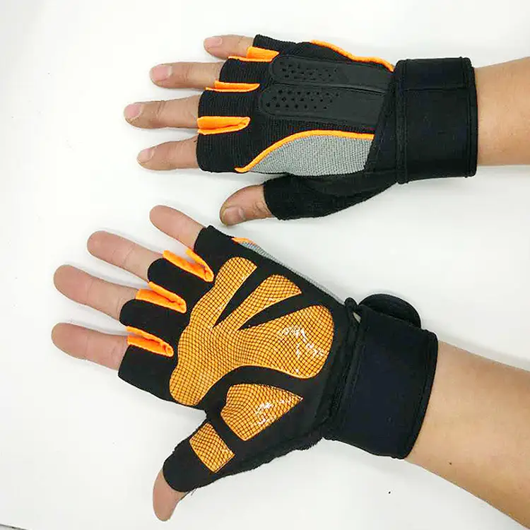 Half Finger Fitness Gloves for Men Women Silicone Weightlifting