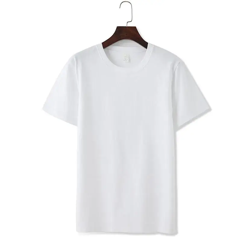 Men's Pure Cotton White Casual T-Shirt Short Sleeve - Image 9