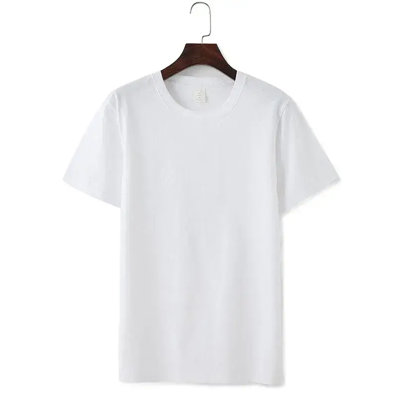Men's Pure Cotton White Casual T-Shirt Short Sleeve
