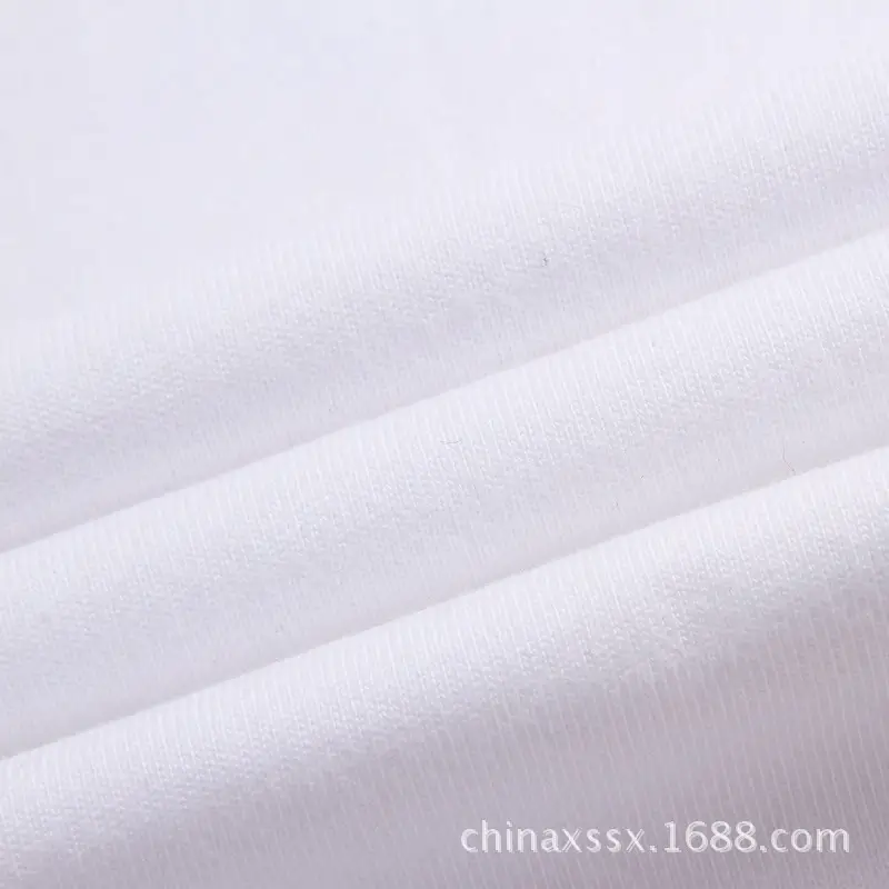 Men's Pure Cotton White Casual T-Shirt Short Sleeve — feature 11