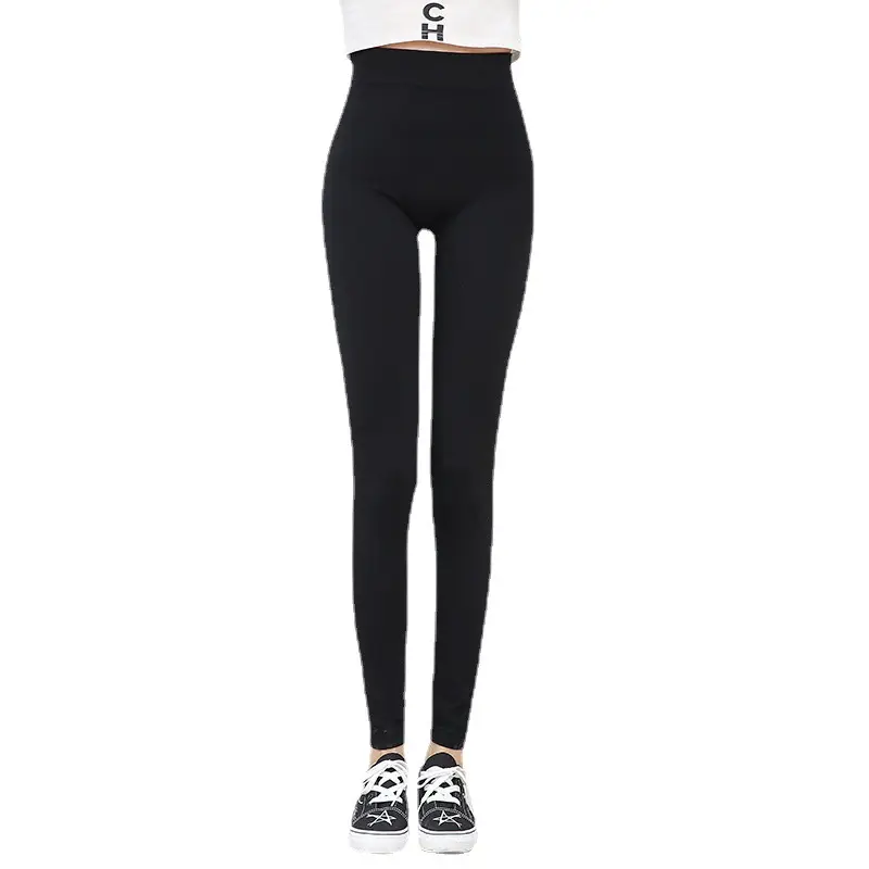 Black Slim Fit Modal Leggings for Women - Image 6