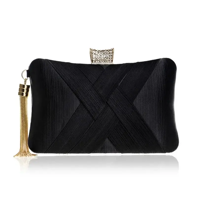 Black Tassel Evening Bag for Women Wholesale - Image 4
