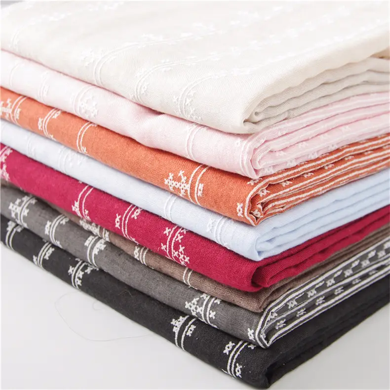 Grey Ethnic Scarf for Women Travel Shawl Cotton Linen - Image 8