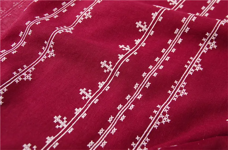 Grey Ethnic Scarf for Women Travel Shawl Cotton Linen — feature 23