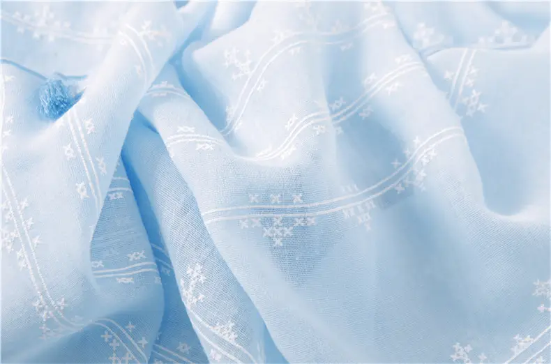 Grey Ethnic Scarf for Women Travel Shawl Cotton Linen — feature 39