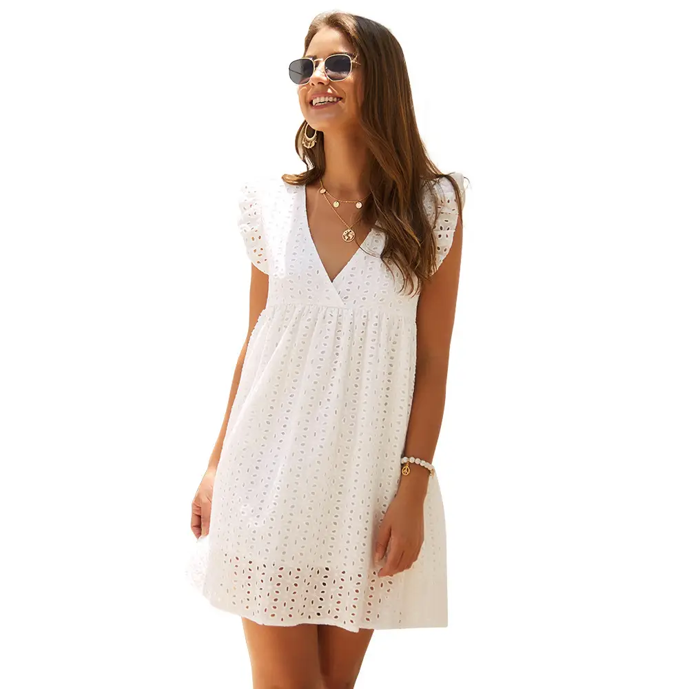 Off-Shoulder Lace Blouse Long Sleeve White — feature 6