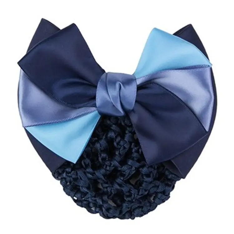Black Embroidered Bow Hair Net for Women - Image 26