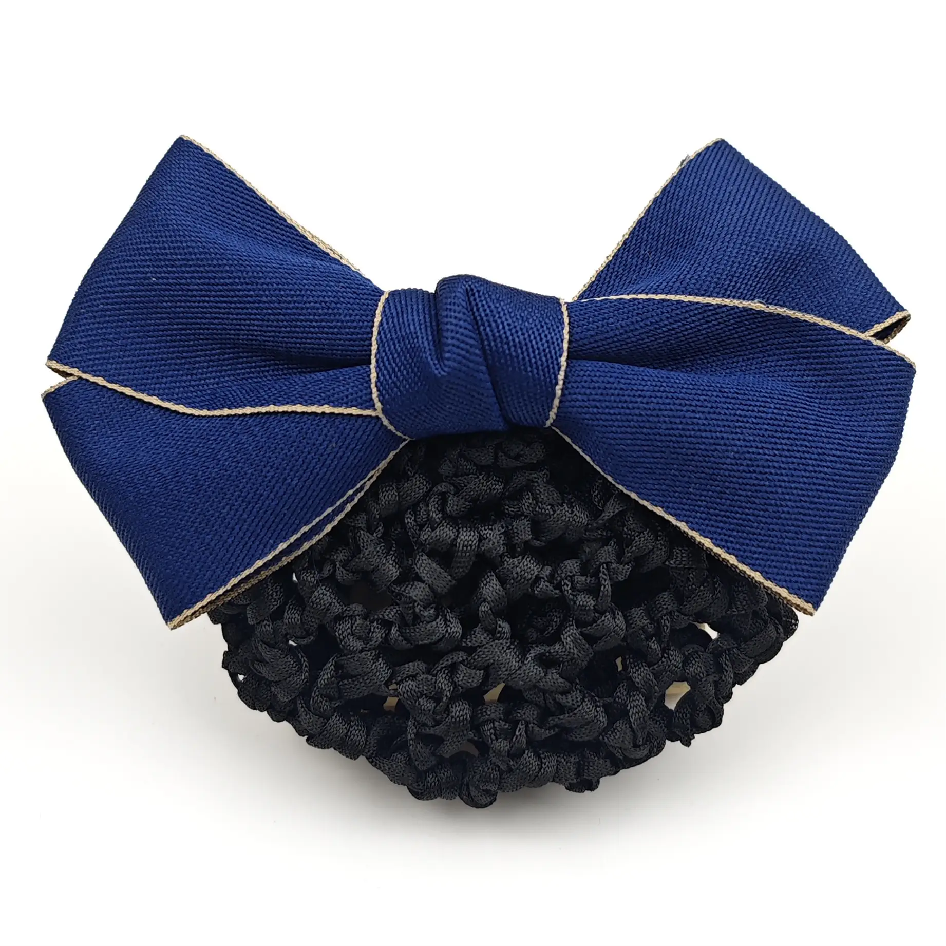Black Embroidered Bow Hair Net for Women - Image 47