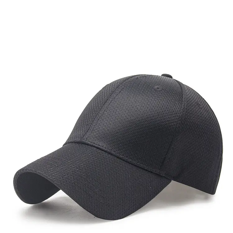 Men Black Perforated Baseball Cap Summer Casual Cap - Image 3