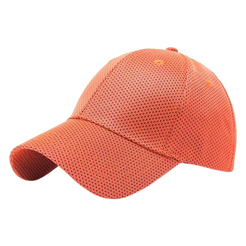 Men Black Perforated Baseball Cap Summer Casual Cap