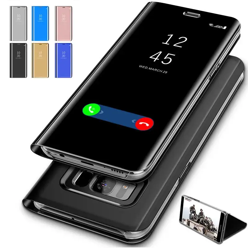 Samsung S24 Mirror Leather Case Sky Blue S21plus - Image 11
