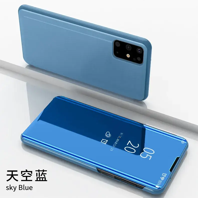 Samsung S24 Mirror Leather Case Sky Blue S21plus - Image 2
