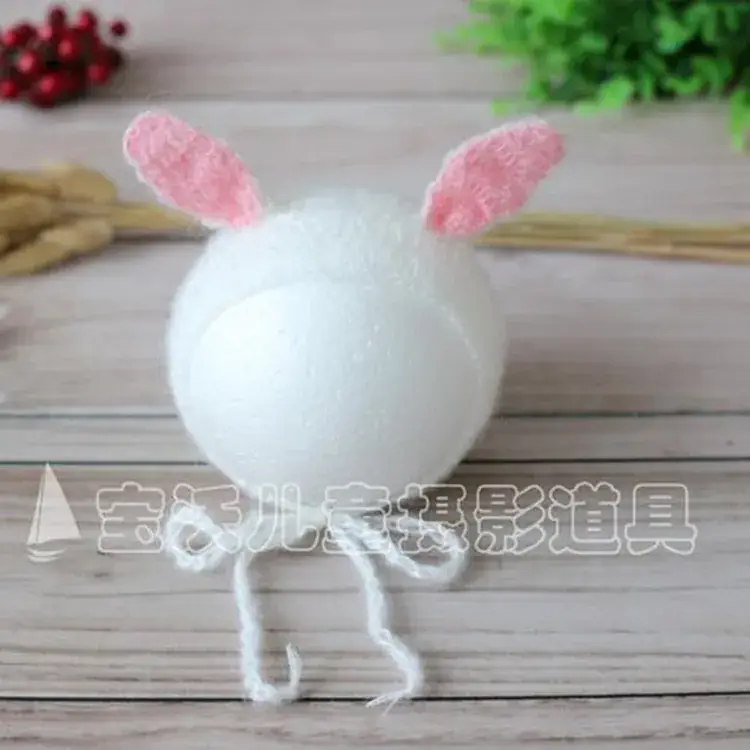 White Bunny Photo Hat for Kids Studio Photography - Image 5