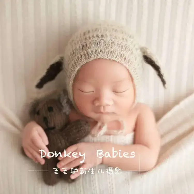 White Bunny Photo Hat for Kids Studio Photography