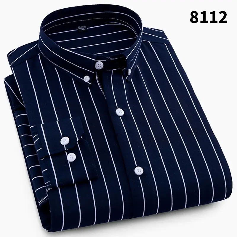New Men's Printed Long Sleeve Plaid Shirt Gray - Image 18