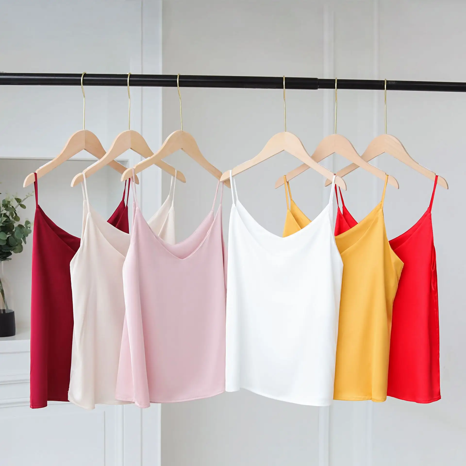 Silk Sling V-Neck Tops for Women Spring Summer Wear - Image 14