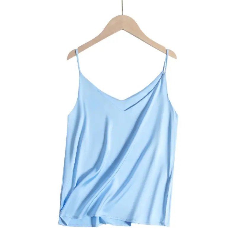 Silk Sling V-Neck Tops for Women Spring Summer Wear