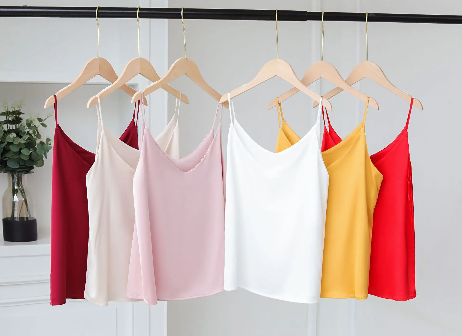 Silk Sling V-Neck Tops for Women Spring Summer Wear — feature 6