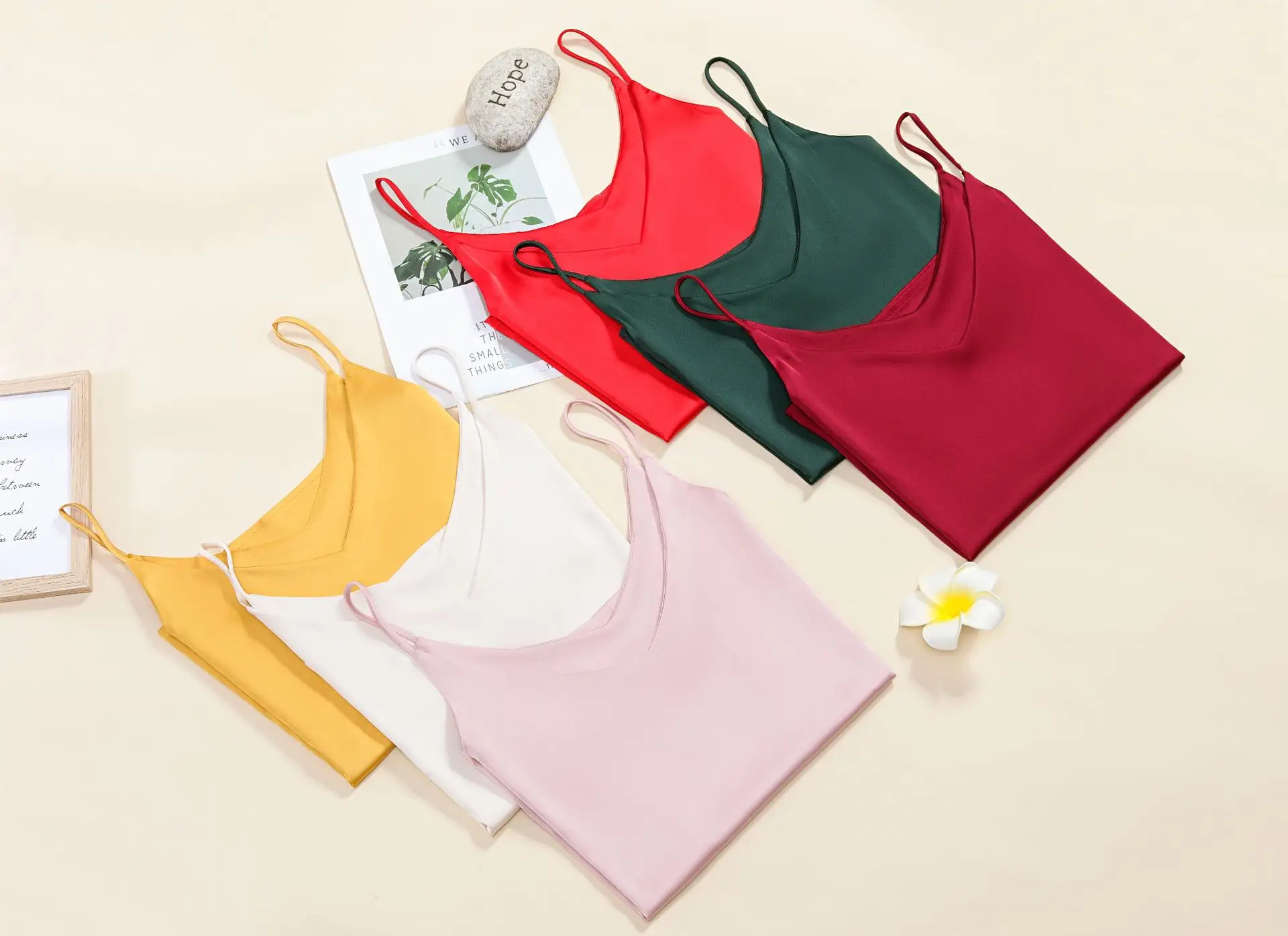 Silk Sling V-Neck Tops for Women Spring Summer Wear — feature 7