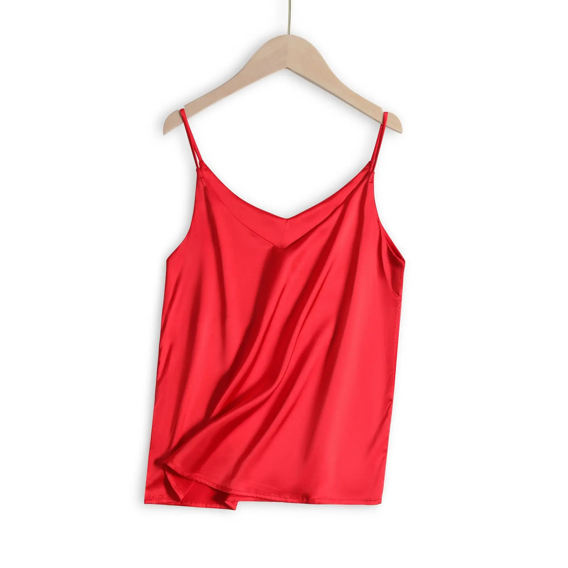 Silk Sling V-Neck Tops for Women Spring Summer Wear - Image 2