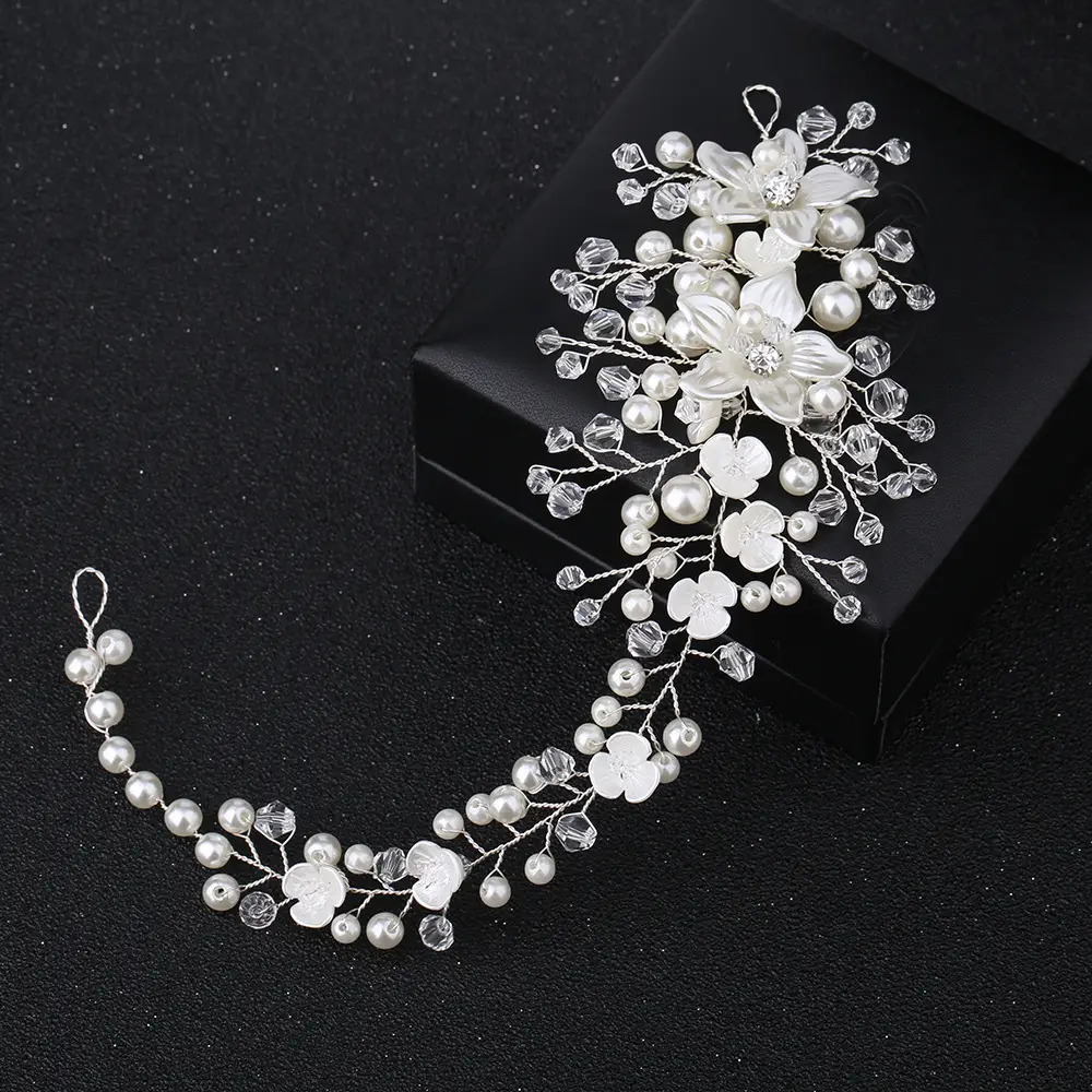 Crystal Pearl Hair Band for Weddings and Events