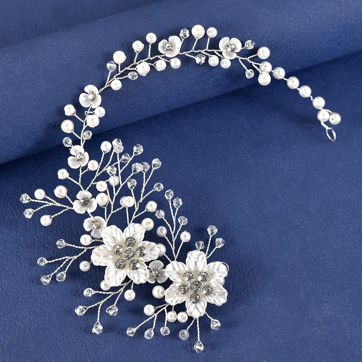 Crystal Pearl Hair Band for Weddings and Events