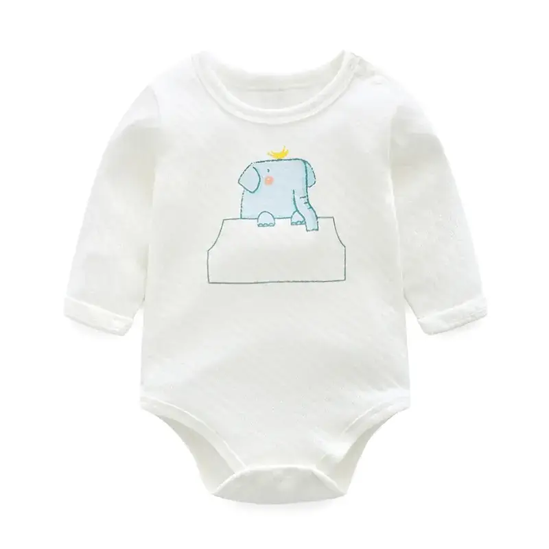 Sweet House 2018 Baby Cotton Long Sleeve Romper Yellow - Image 5