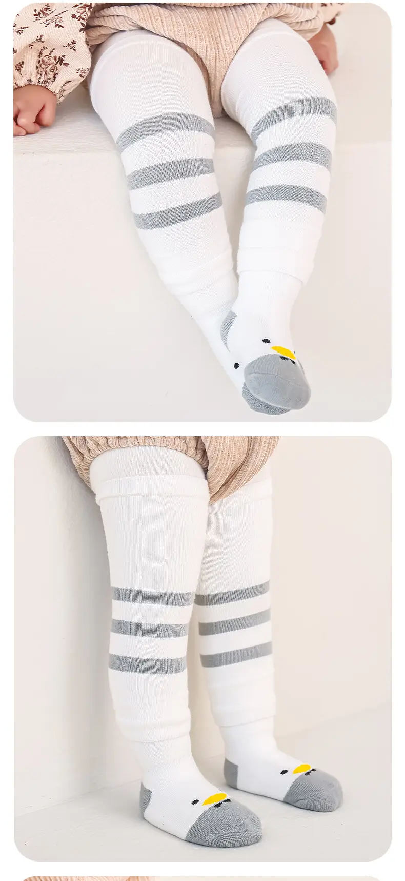 Baby Knee Pads Cartoon Socks Grey Cotton Autumn Winter — feature 17