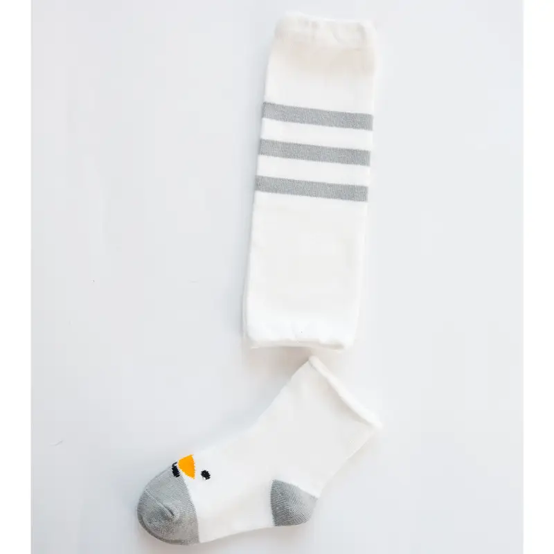 Baby Knee Pads Cartoon Socks Grey Cotton Autumn Winter - Image 2