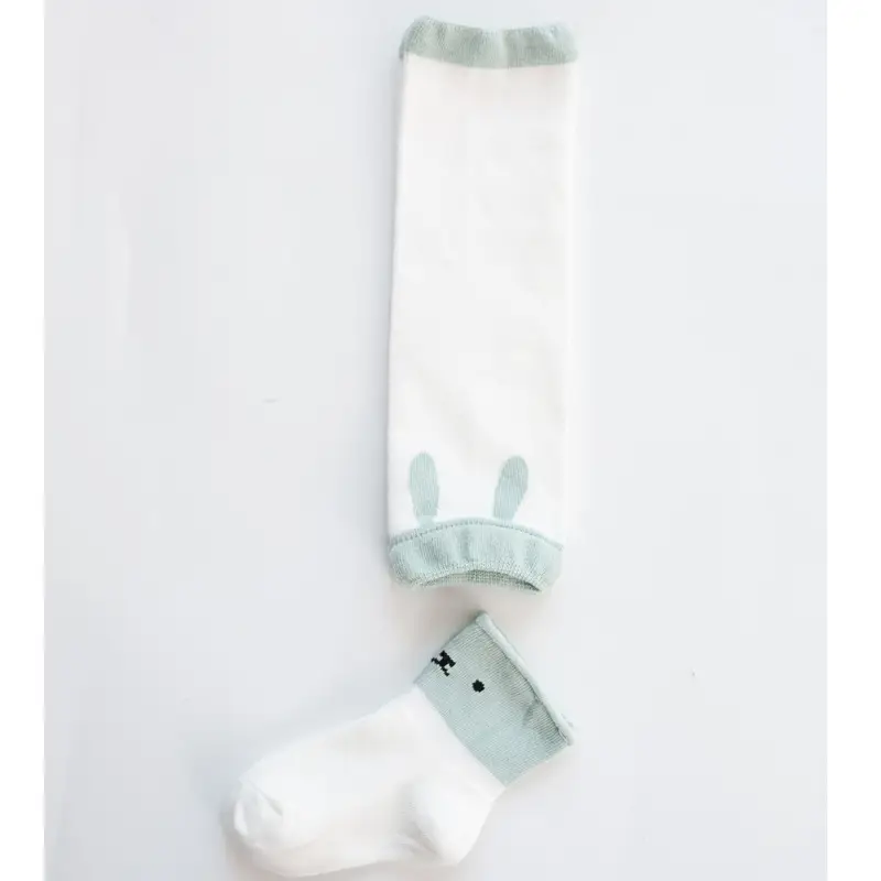 Baby Knee Pads Cartoon Socks Grey Cotton Autumn Winter - Image 5