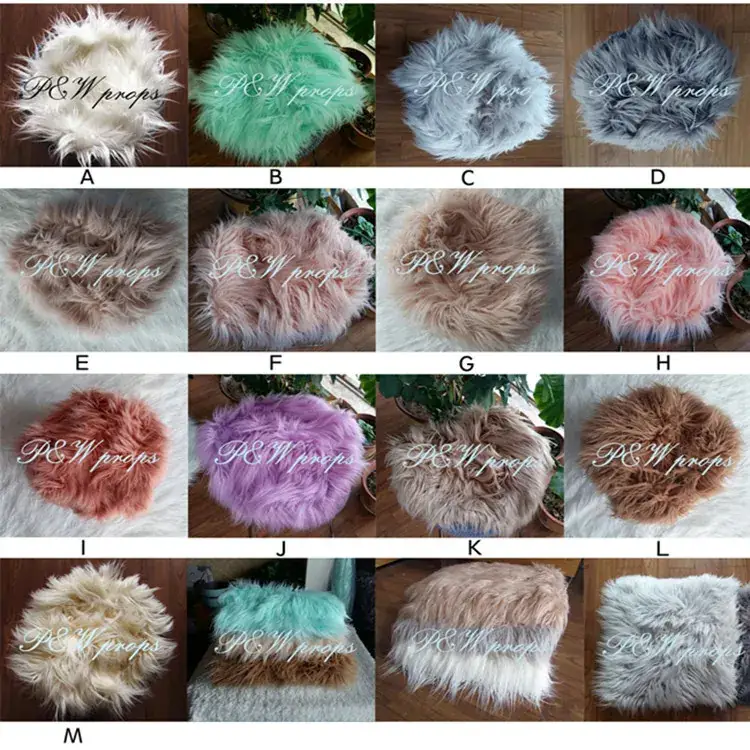 White Faux Fur Roller Blanket for Newborn Photography