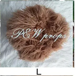 White Faux Fur Roller Blanket for Newborn Photography