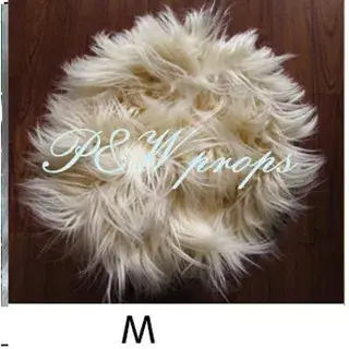 White Faux Fur Roller Blanket for Newborn Photography