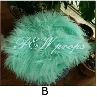 White Faux Fur Roller Blanket for Newborn Photography