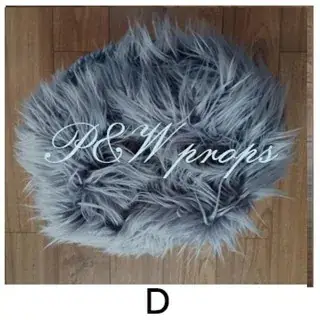 White Faux Fur Roller Blanket for Newborn Photography