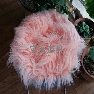 White Faux Fur Roller Blanket for Newborn Photography