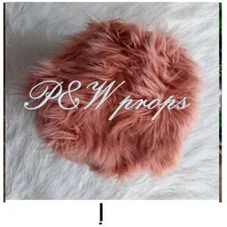 White Faux Fur Roller Blanket for Newborn Photography